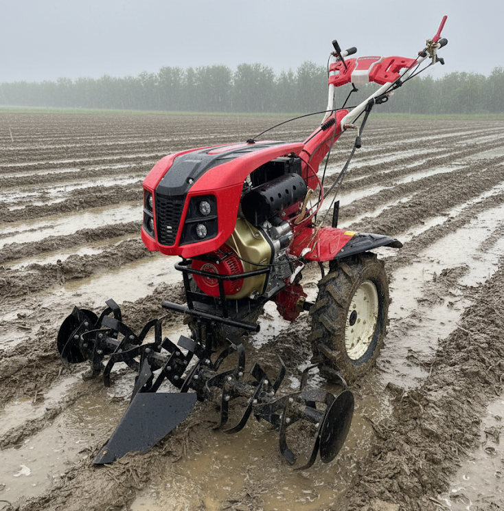 MAHASHAKTI/VEERSHAKTI BRAND 188F/12HP (KAMA) DIESEL OPERATED ROTARY CULTIVATOR/POWER TILLER/POWER WEEDER WITH SELF START WITH BATTERY - Image 4