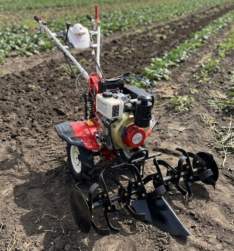 MAHASHAKTI 173F/8HP(KAMA) DIESEL OPERATED ROTARY CULTIVATOR /POWER TILLER /POWER WEEDER WITH DOUBLE SHOCKER (Copy) - Image 2