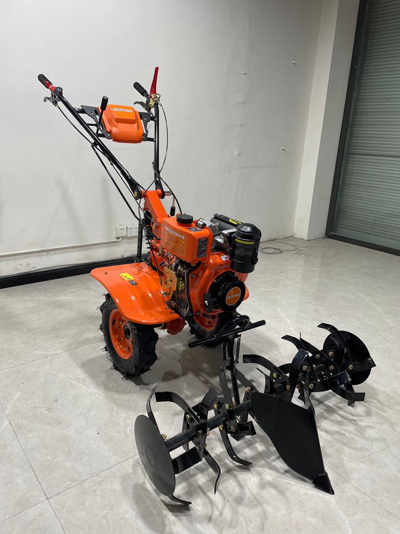 MECSTROKE BRAND 8HP DIESEL OPERATED ROTARY CULTIVATOR /POWER TILLER /WEEDER-173F with SINGLE SHOCKER