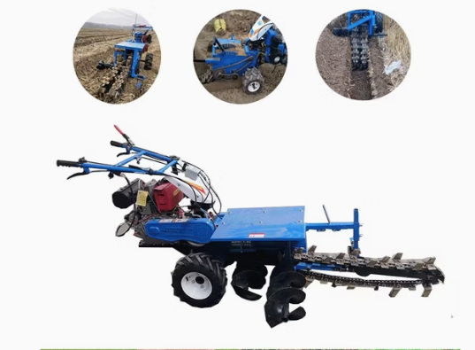 MECSTROKE BRAND MILD STEEL MINI TRENCH DIGGER MACHINE (WITH DOUBLE CHAIN) - Image 3